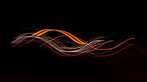 Preview wallpaper lines, intersection, glow, black background, abstraction