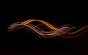 Preview wallpaper lines, intersection, glow, black background, abstraction