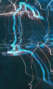 Preview wallpaper lines, light, abstraction, long exposure, movement, distortion