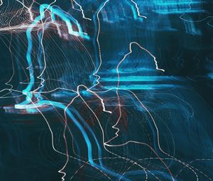 Preview wallpaper lines, light, abstraction, long exposure, movement, distortion
