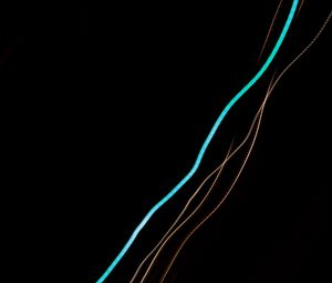 Preview wallpaper lines, light, abstraction, long exposure, darkness