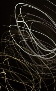 Preview wallpaper lines, light, long exposure, abstraction, tangled