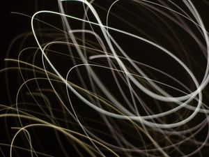 Preview wallpaper lines, light, long exposure, abstraction, tangled