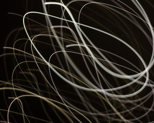 Preview wallpaper lines, light, long exposure, abstraction, tangled