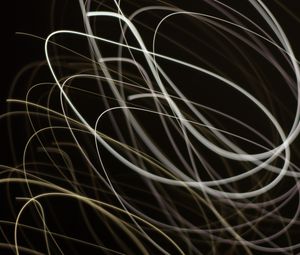 Preview wallpaper lines, light, long exposure, abstraction, tangled