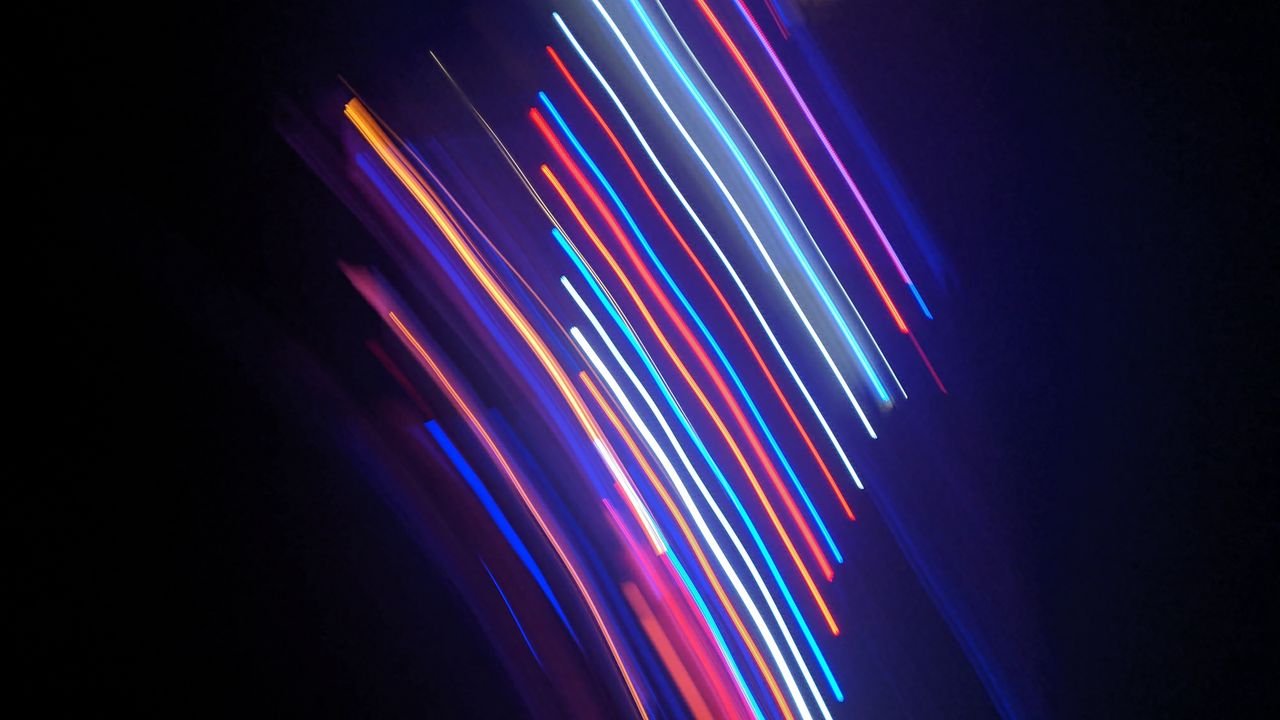 Wallpaper lines, light, neon, colorful, blur