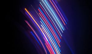 Preview wallpaper lines, light, neon, colorful, blur