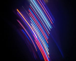 Preview wallpaper lines, light, neon, colorful, blur