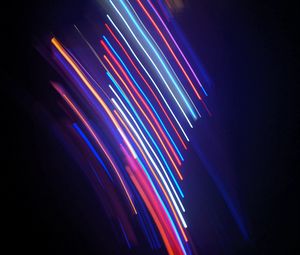 Preview wallpaper lines, light, neon, colorful, blur