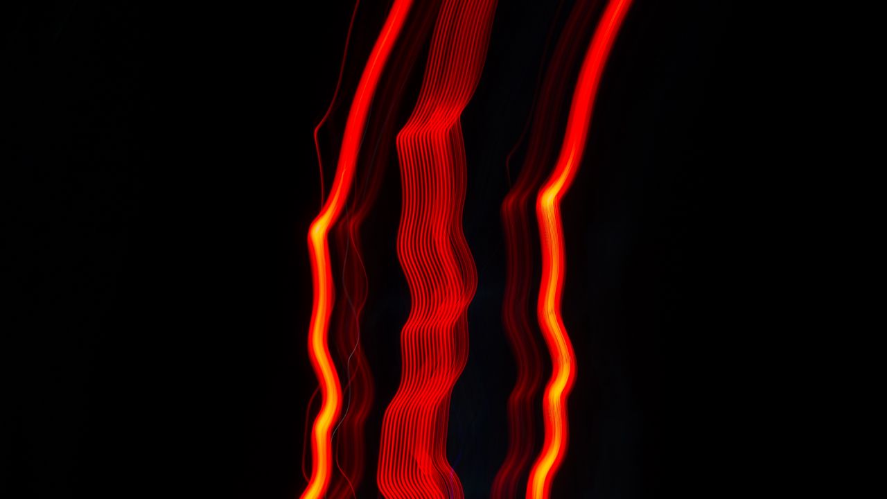 Wallpaper lines, light, red, vibration, abstraction
