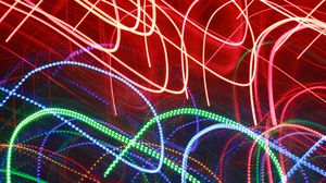Preview wallpaper lines, lights, colorful, long exposure, light