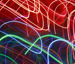 Preview wallpaper lines, lights, colorful, long exposure, light