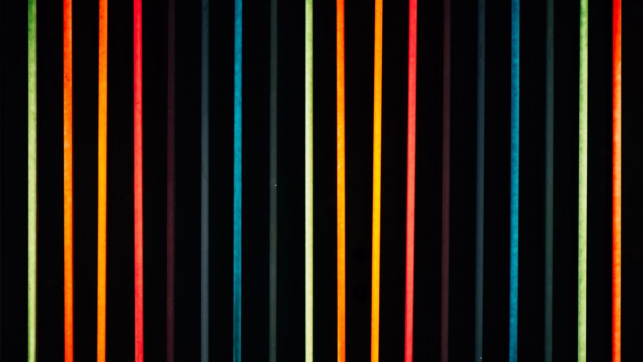 Wallpaper lines, multicolored, neon, light
