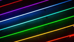 Preview wallpaper lines, neon, colorful, light, glow