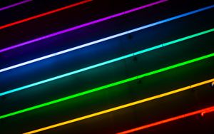 Preview wallpaper lines, neon, colorful, light, glow