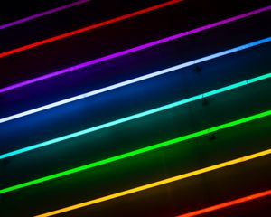 Preview wallpaper lines, neon, colorful, light, glow