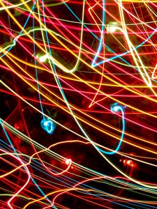 Preview wallpaper lines, neon, colorful, glow, bright