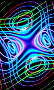 Preview wallpaper lines, neon, colorful, waves, abstraction