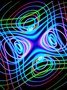 Preview wallpaper lines, neon, colorful, waves, abstraction