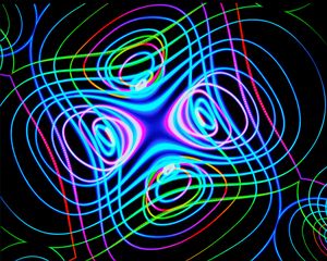 Preview wallpaper lines, neon, colorful, waves, abstraction