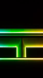 Preview wallpaper lines, neon, glow, multicolored, shapes