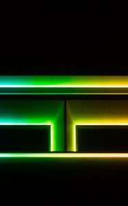 Preview wallpaper lines, neon, glow, multicolored, shapes