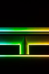 Preview wallpaper lines, neon, glow, multicolored, shapes