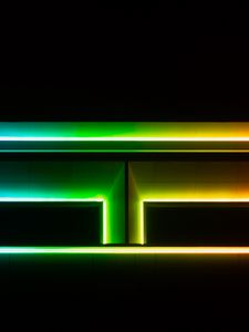 Preview wallpaper lines, neon, glow, multicolored, shapes