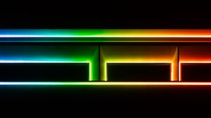 Preview wallpaper lines, neon, glow, multicolored, shapes