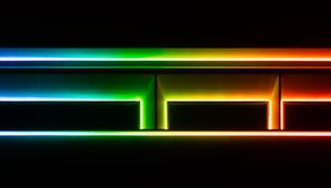 Preview wallpaper lines, neon, glow, multicolored, shapes