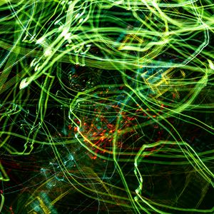 Preview wallpaper lines, neon, glow, green, abstraction