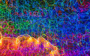 Preview wallpaper lines, neon, glow, freezelight, abstraction, colorful