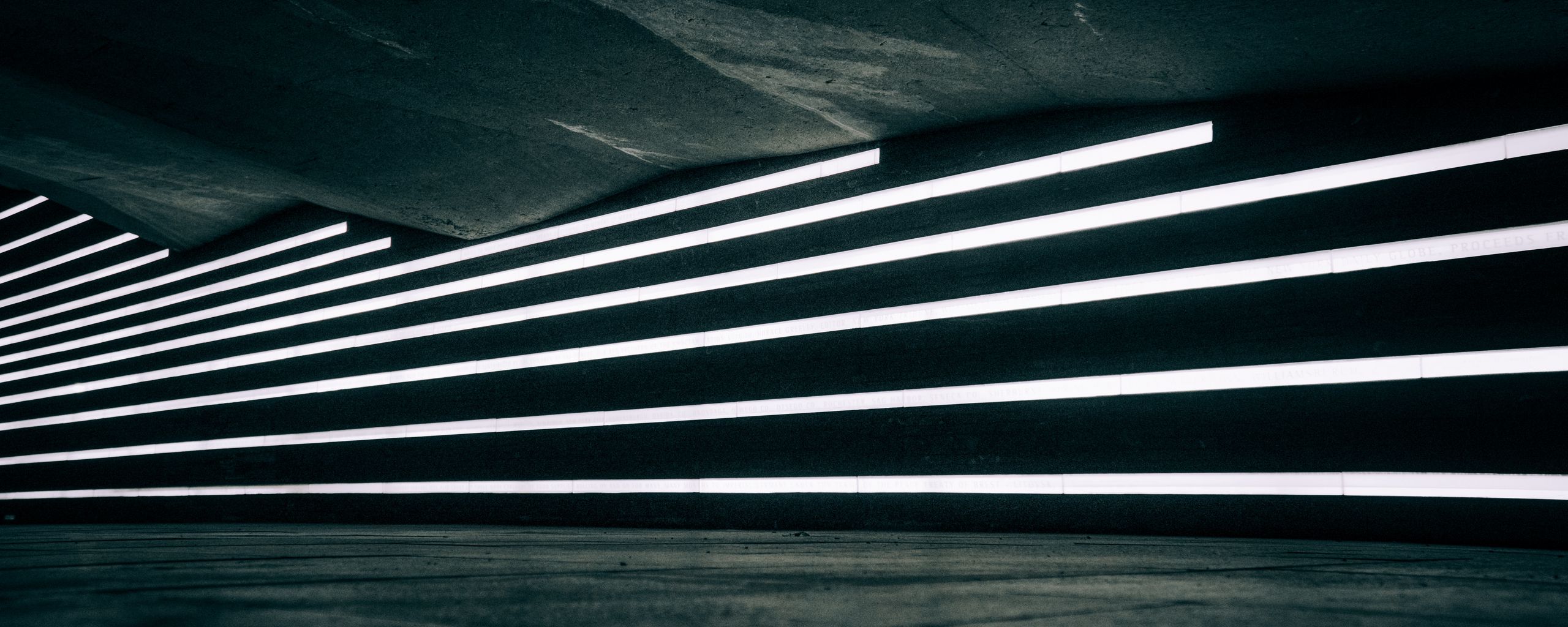 Download wallpaper 2560x1024 lines, neon, light, wall, underground ...