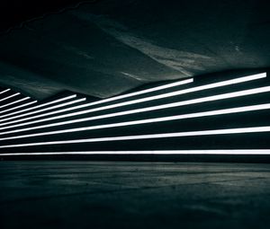Preview wallpaper lines, neon, light, wall, underground, concrete