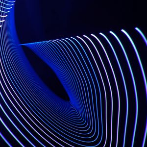 Preview wallpaper lines, neon, light, glow, blue