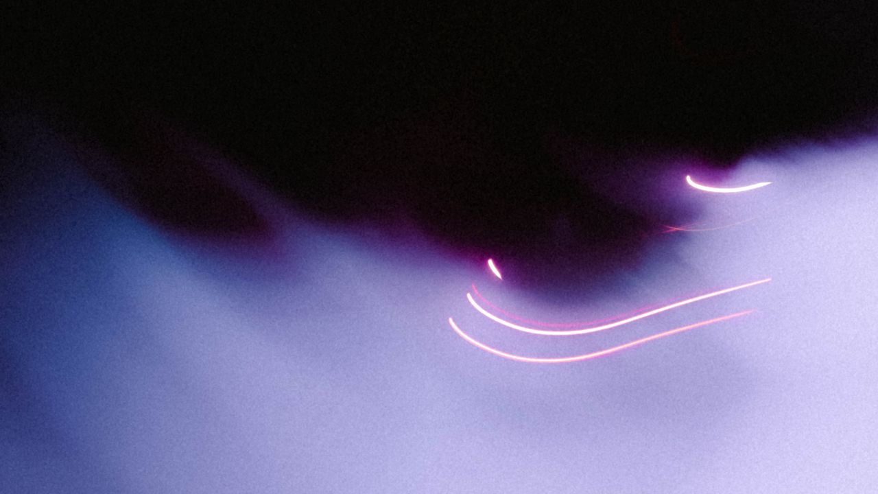 Wallpaper lines, neon, purple, dark, abstraction