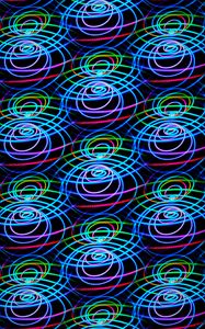 Preview wallpaper lines, neon, spirals, colorful, abstraction
