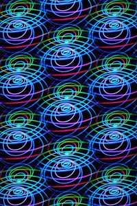 Preview wallpaper lines, neon, spirals, colorful, abstraction