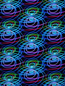 Preview wallpaper lines, neon, spirals, colorful, abstraction