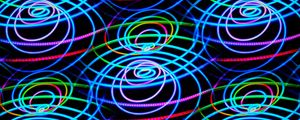 Preview wallpaper lines, neon, spirals, colorful, abstraction