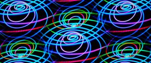 Preview wallpaper lines, neon, spirals, colorful, abstraction