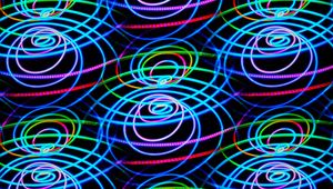 Preview wallpaper lines, neon, spirals, colorful, abstraction