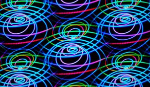 Preview wallpaper lines, neon, spirals, colorful, abstraction