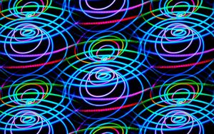 Preview wallpaper lines, neon, spirals, colorful, abstraction