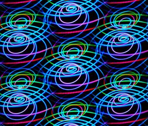 Preview wallpaper lines, neon, spirals, colorful, abstraction