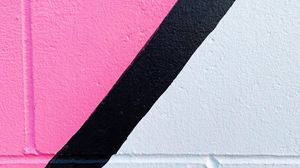 Preview wallpaper lines, paint, wall, pink, white, black