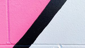 Preview wallpaper lines, paint, wall, pink, white, black