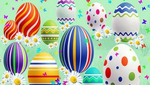 Preview wallpaper lines, patterns, colorful, holiday, easter