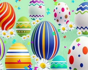 Preview wallpaper lines, patterns, colorful, holiday, easter