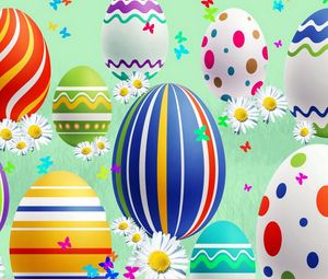 Preview wallpaper lines, patterns, colorful, holiday, easter